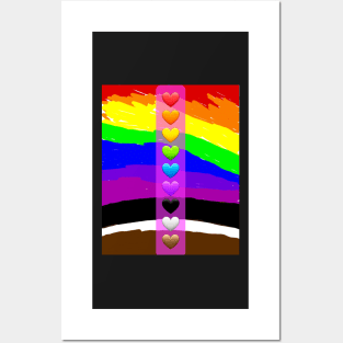 Rainbow hearts! Posters and Art